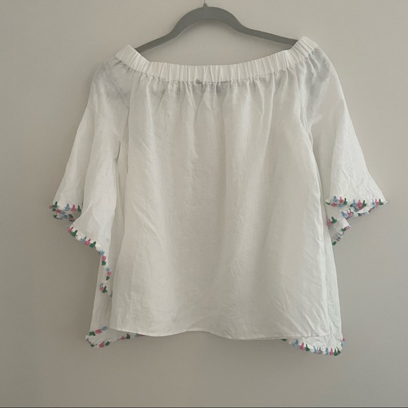 Zara Linen Bell Sleeve Blouse size XS - Picture 11 of 11